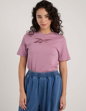 Playera manga corta Reebok cuello redondo para mujer