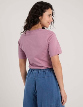 Playera manga corta Reebok cuello redondo para mujer