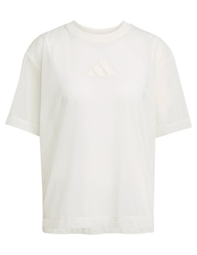 Playera manga corta Adidas Soft Lux cuello redondo para mujer