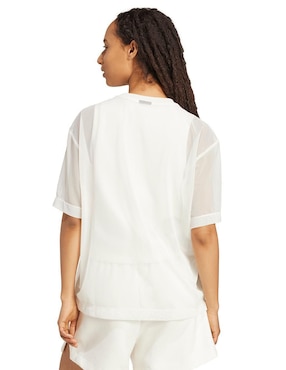 Playera manga corta Adidas Soft Lux cuello redondo para mujer