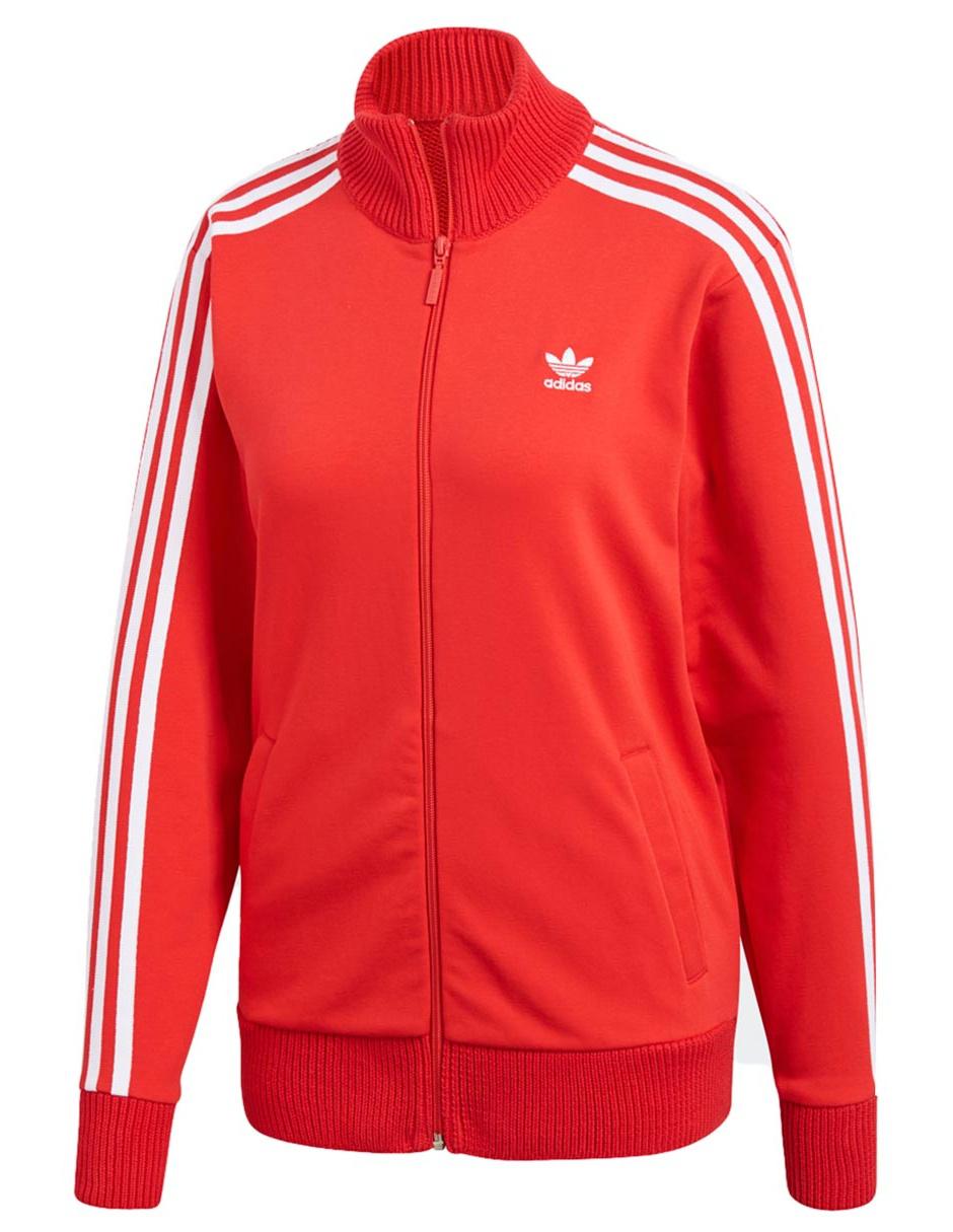 Chamarra lisa Adidas Original Track algodón roja en Liverpool