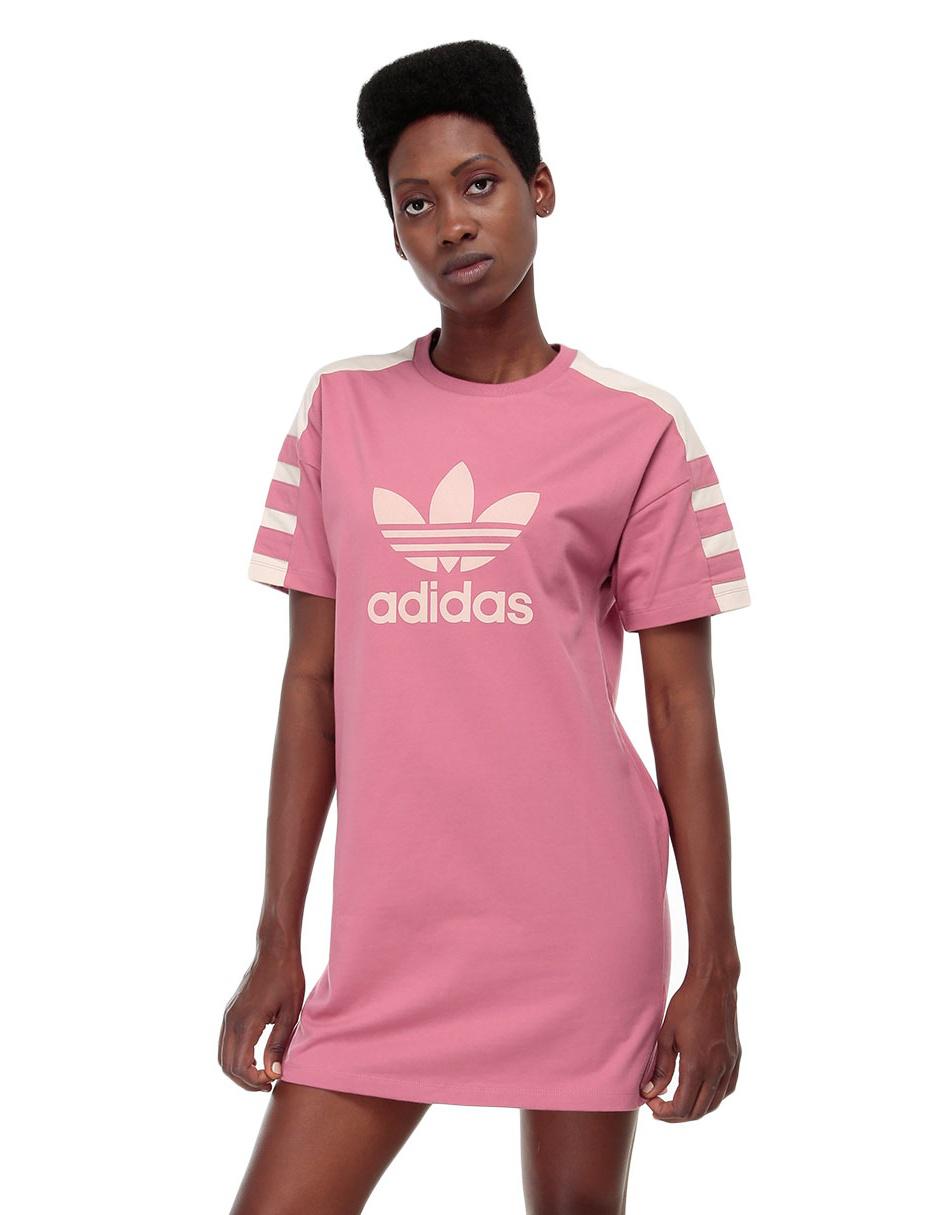 Vestido logotipo Adidas Originals rosa en Liverpool