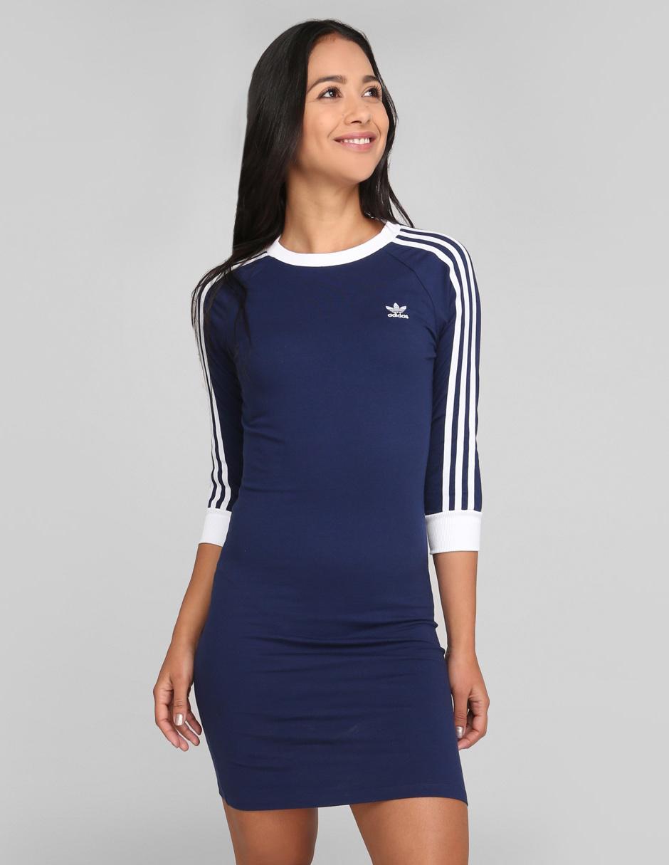 Vestido casual Adidas Originals azul cuello redondo en Liverpool