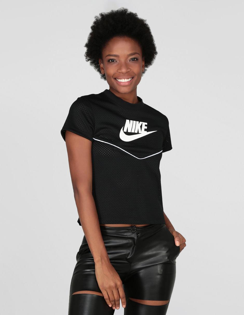 Playera Nike negra corte láser con logotipo en Liverpool