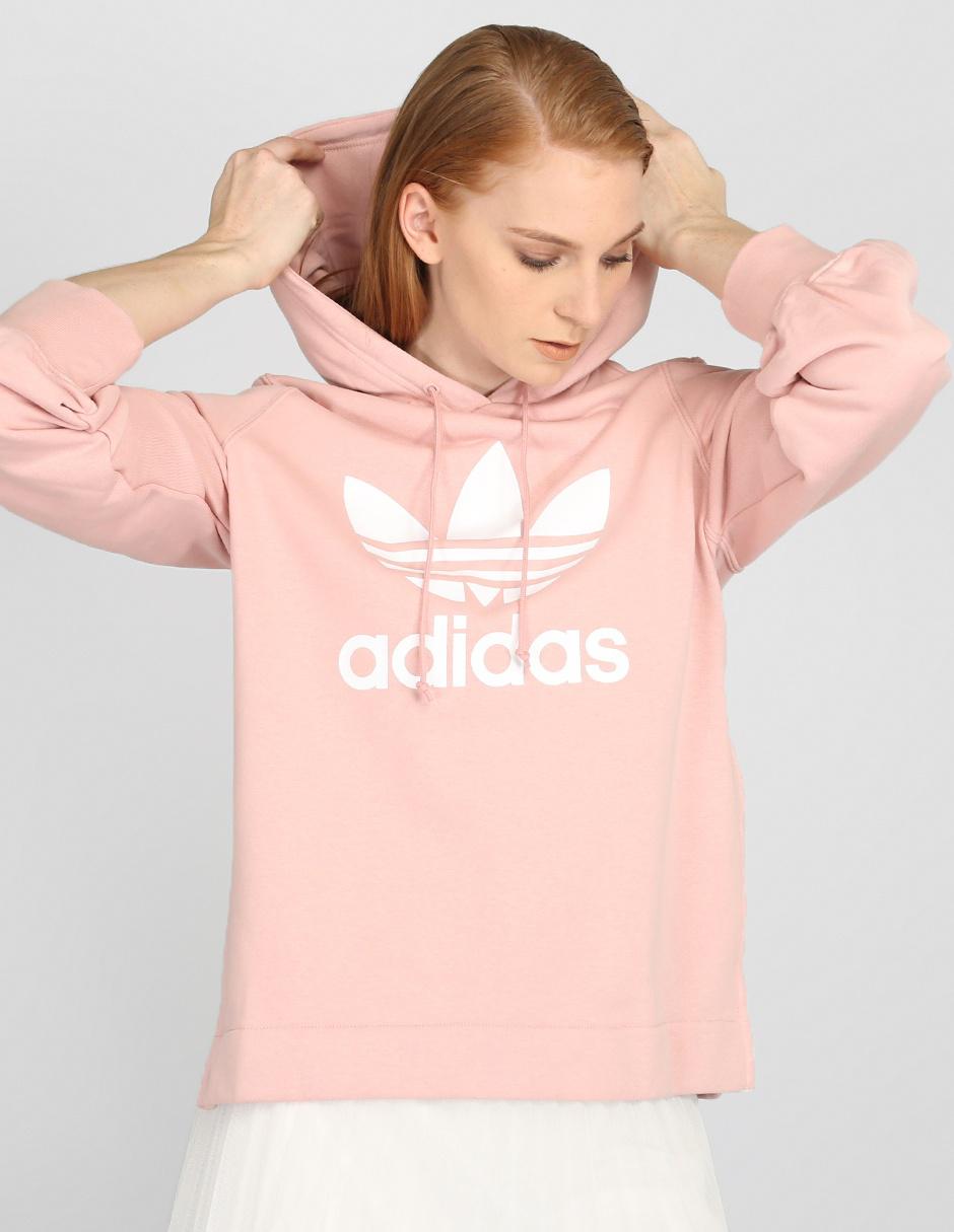 Sudadera Adidas Originals rosa con capucha en Liverpool