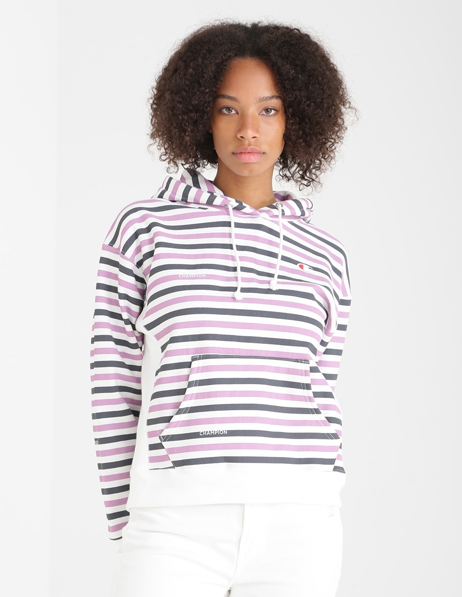 Sudadera Champion para mujer con capucha a rayas en Liverpool