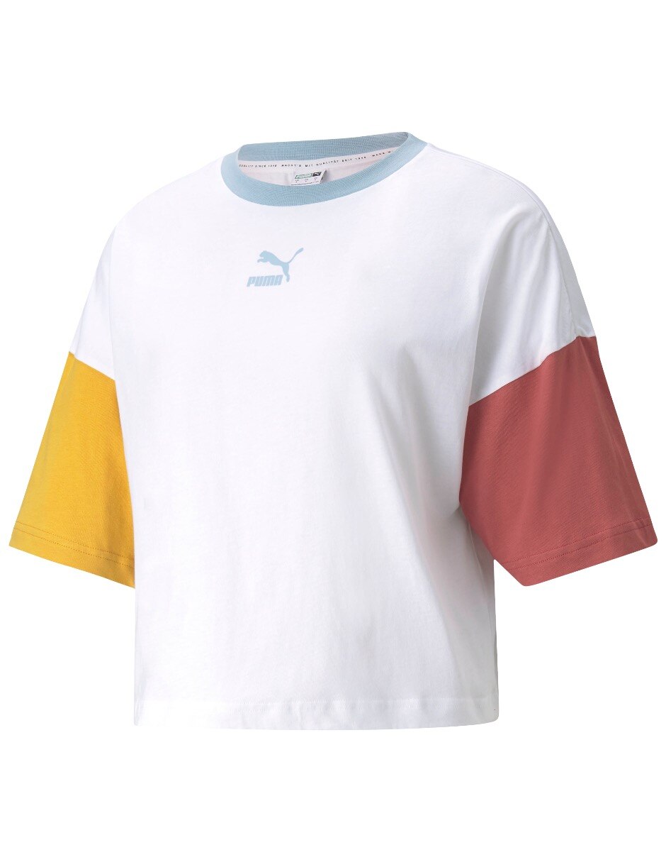 Playera Puma Clsx Boyfriend Tee cuello redondo estampado logo para mujer en  Liverpool