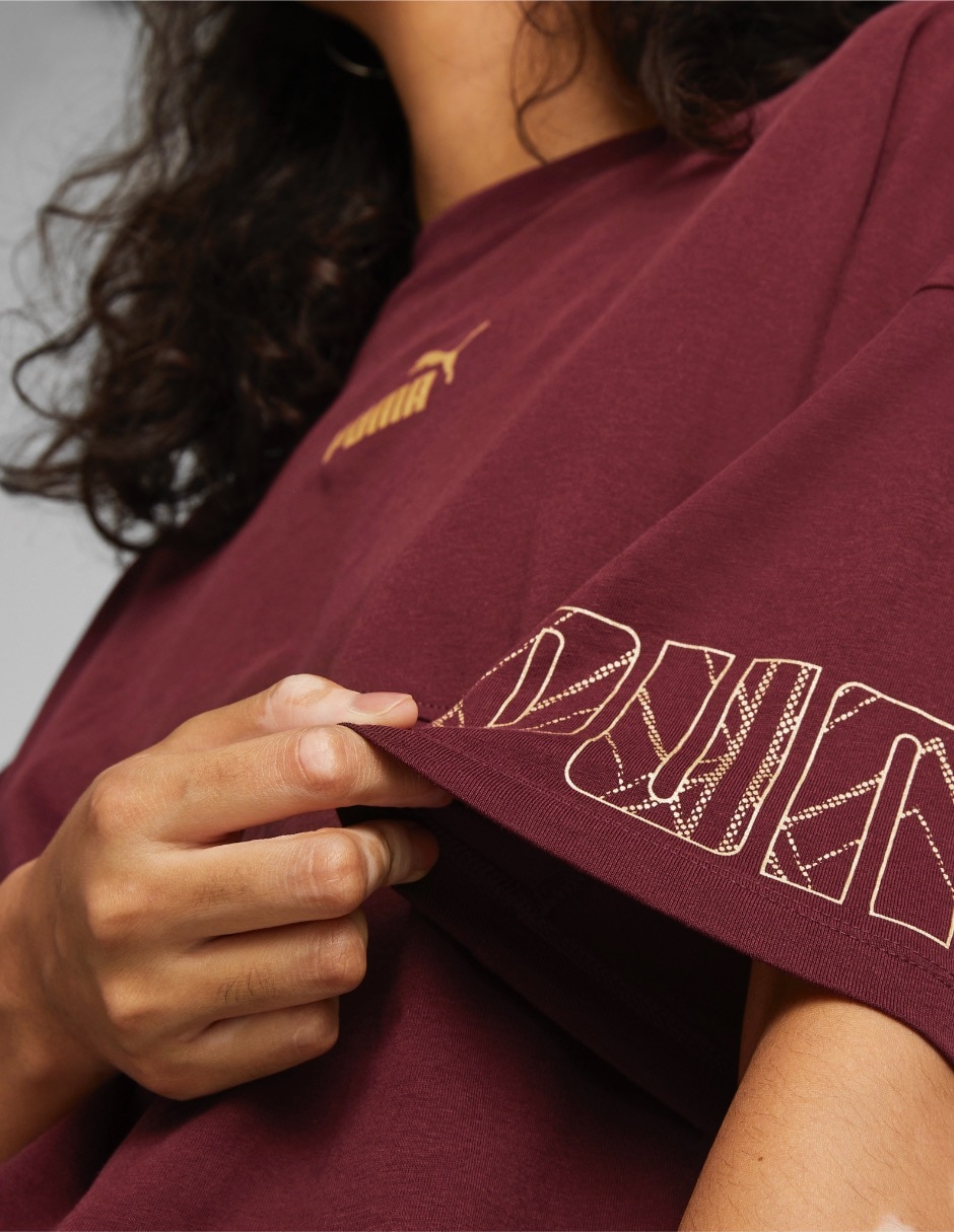 Playera manga corta Power Deco cuello redondo para mujer 4