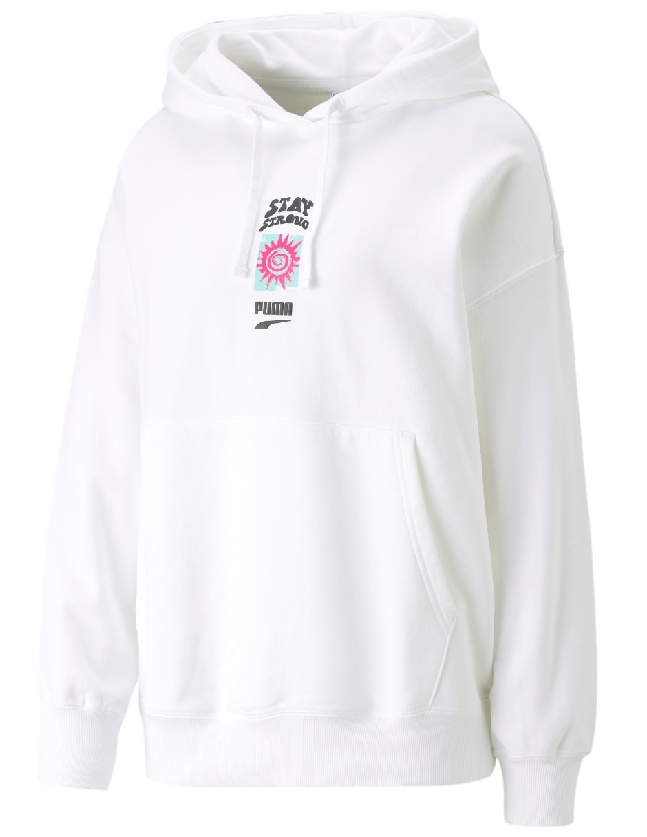 Sudadera con capucha y bolsa para mujer