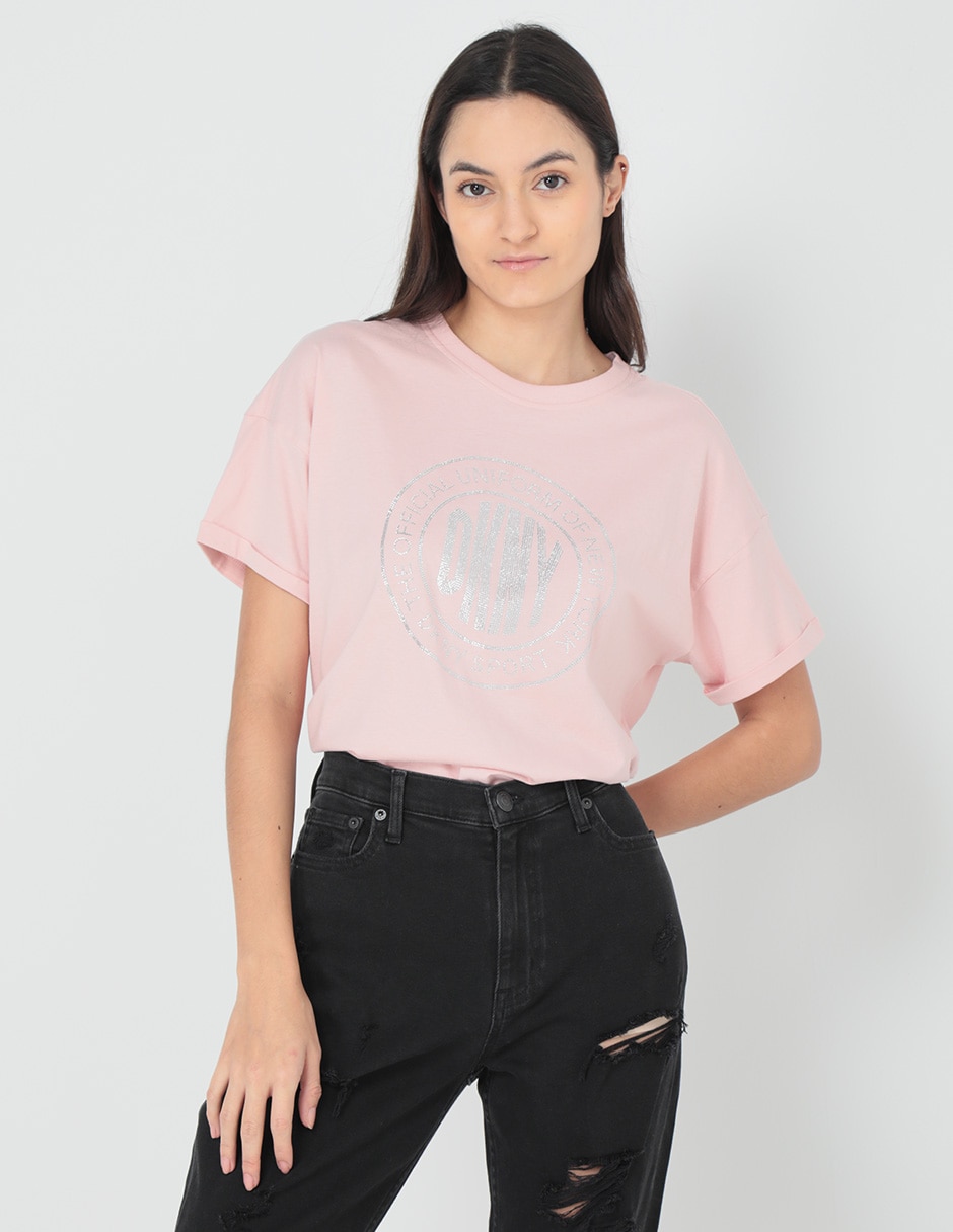 Playera manga corta DKNY cuello redondo para mujer