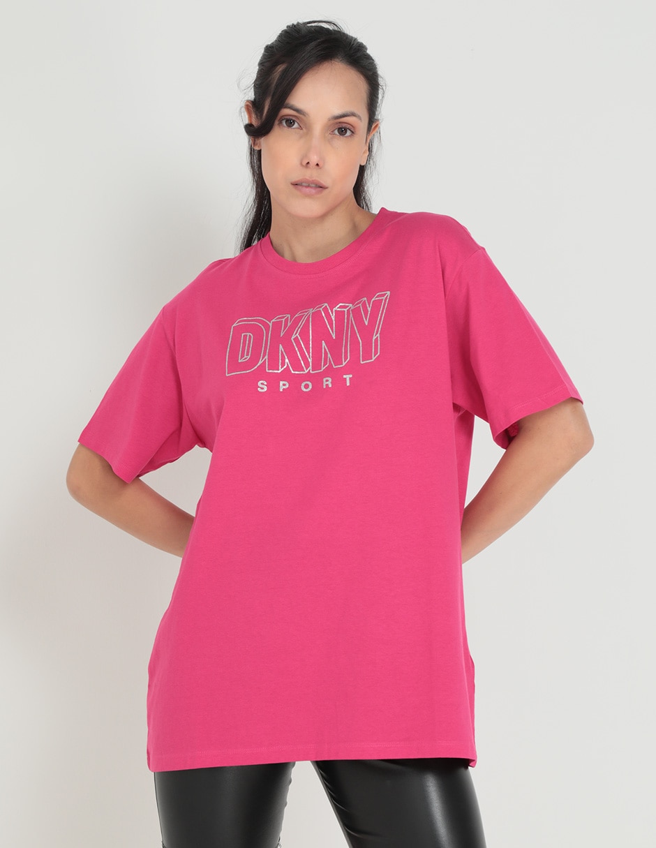 Playera manga corta DKNY cuello redondo para mujer