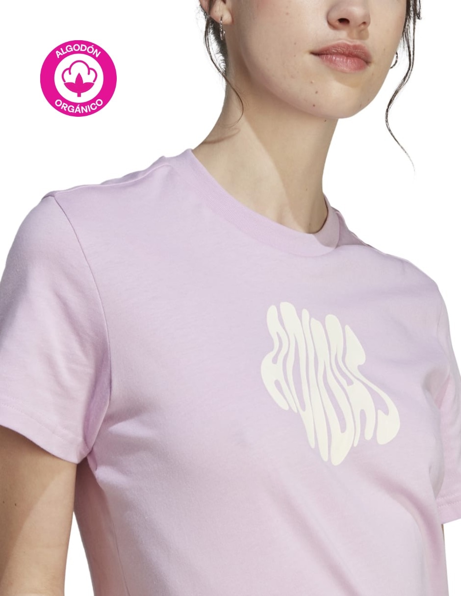 Playera manga corta Graphics cuello redondo para mujer 6