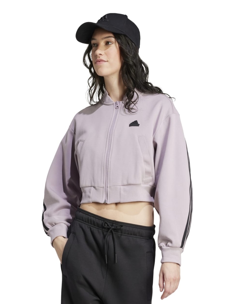 Adidas chaqueta running FL CC Hoodie Vino mujer