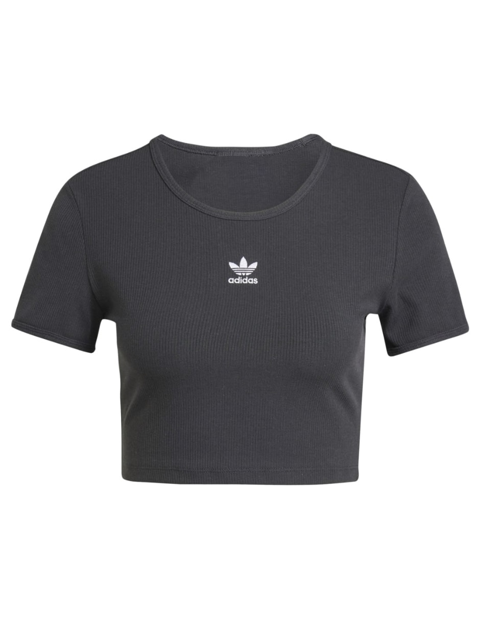 Playera manga corta Ess Rib Tee cuello redondo para mujer 2