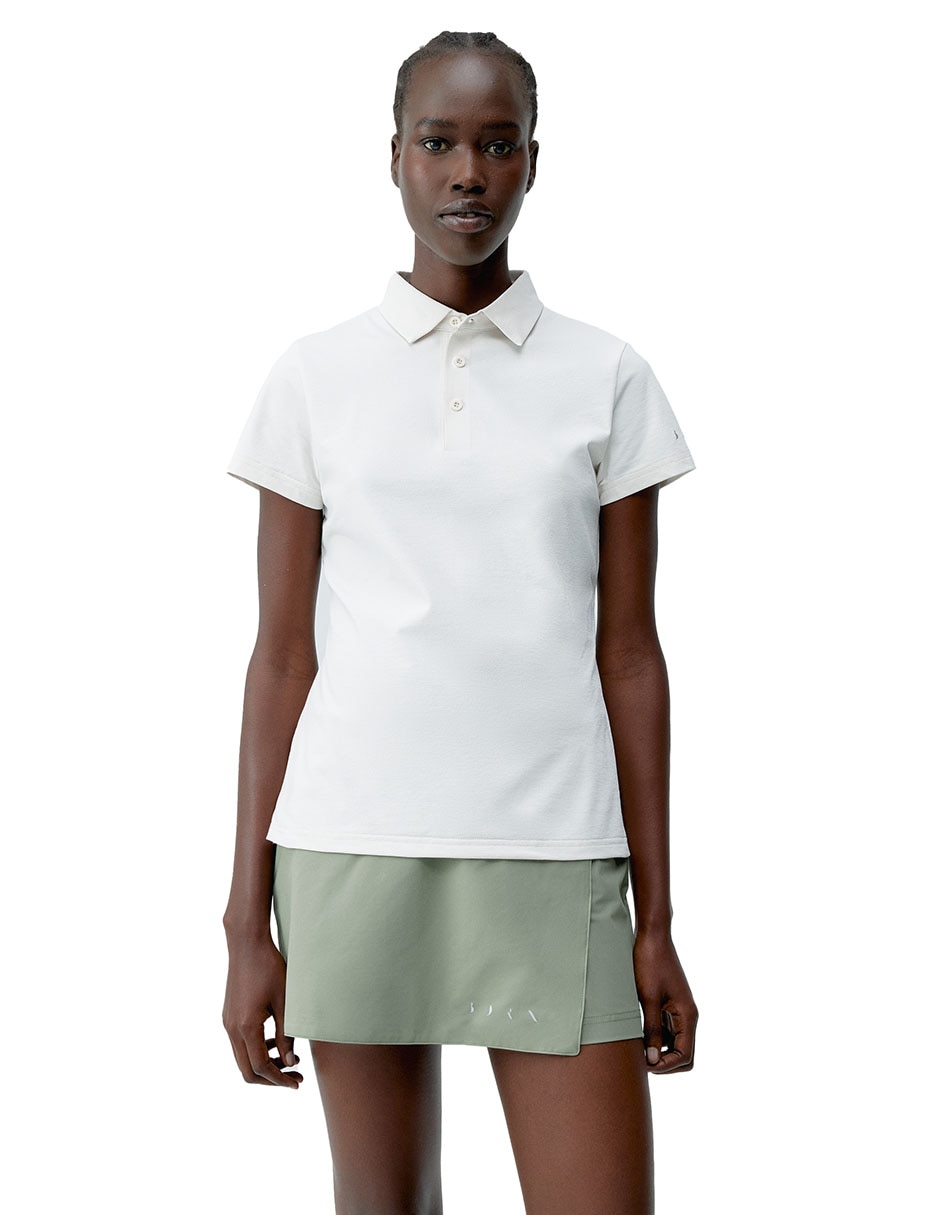 Playera manga corta cuello polo para mujer