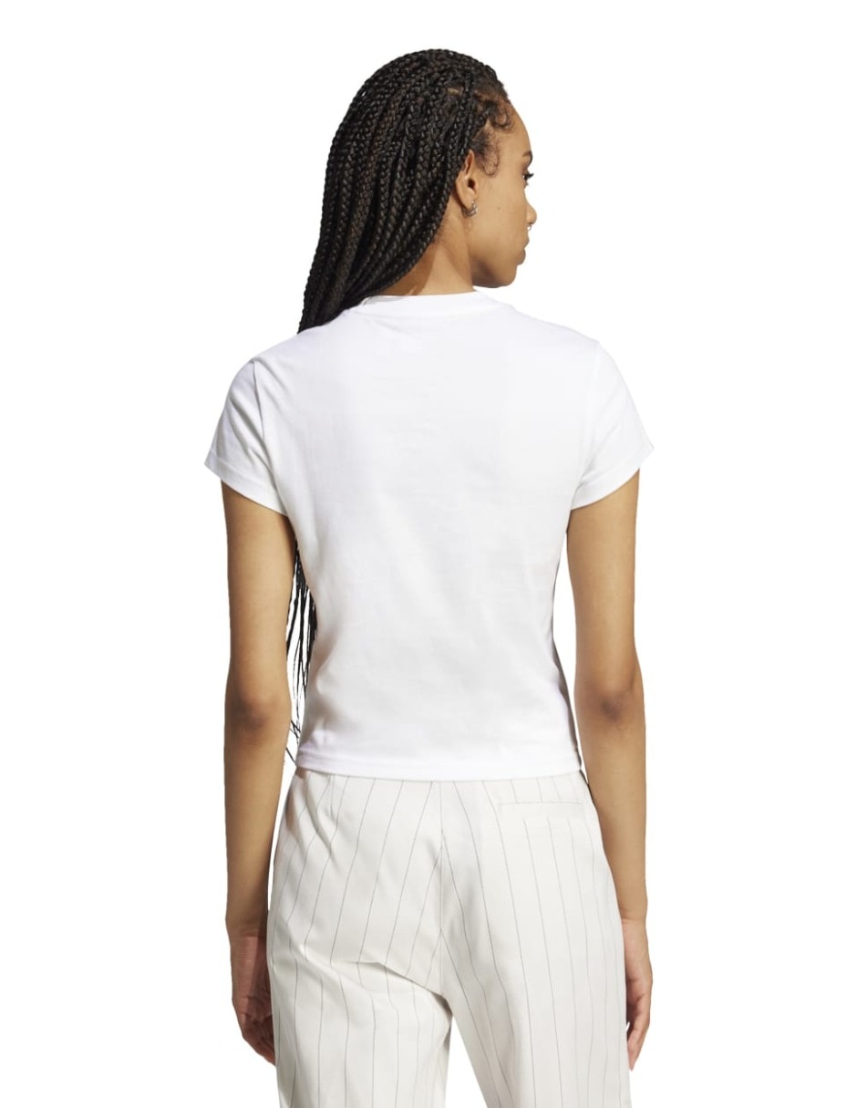 Playera manga corta Trefoil Essentials cuello redondo para mujer 1