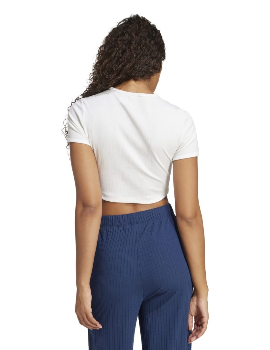 Playera manga corta Trefoil Essentials cuello redondo para mujer 3