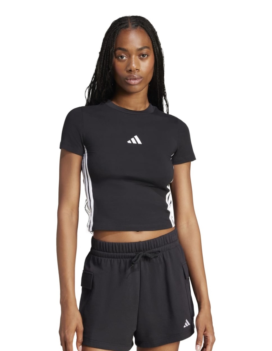 Playera manga corta Esenciales cuello redondo para mujer