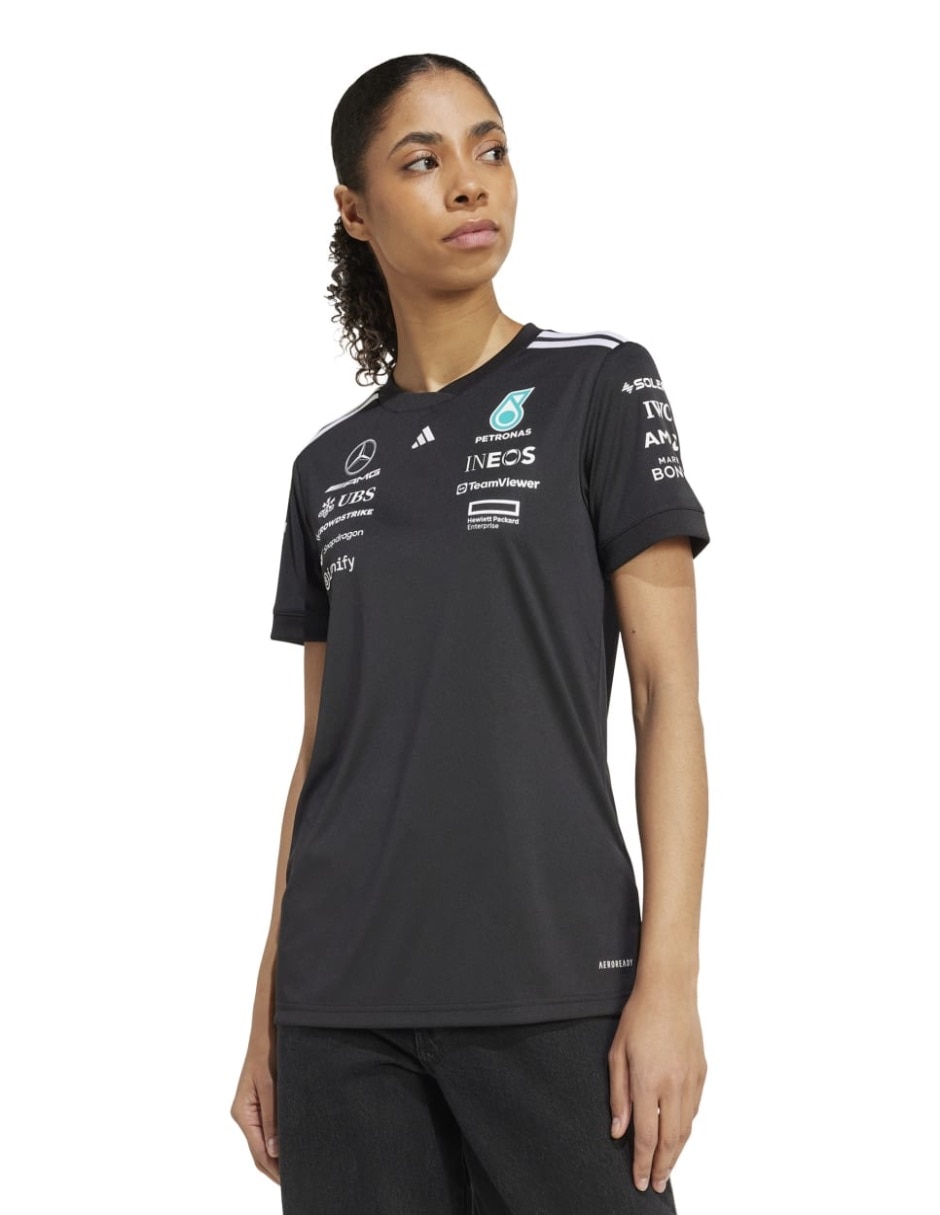 Playera manga corta Mercedes - Amg Petronas cuello redondo para mujer Playera manga corta Mercedes - Amg Petronas cuello redondo para mujer