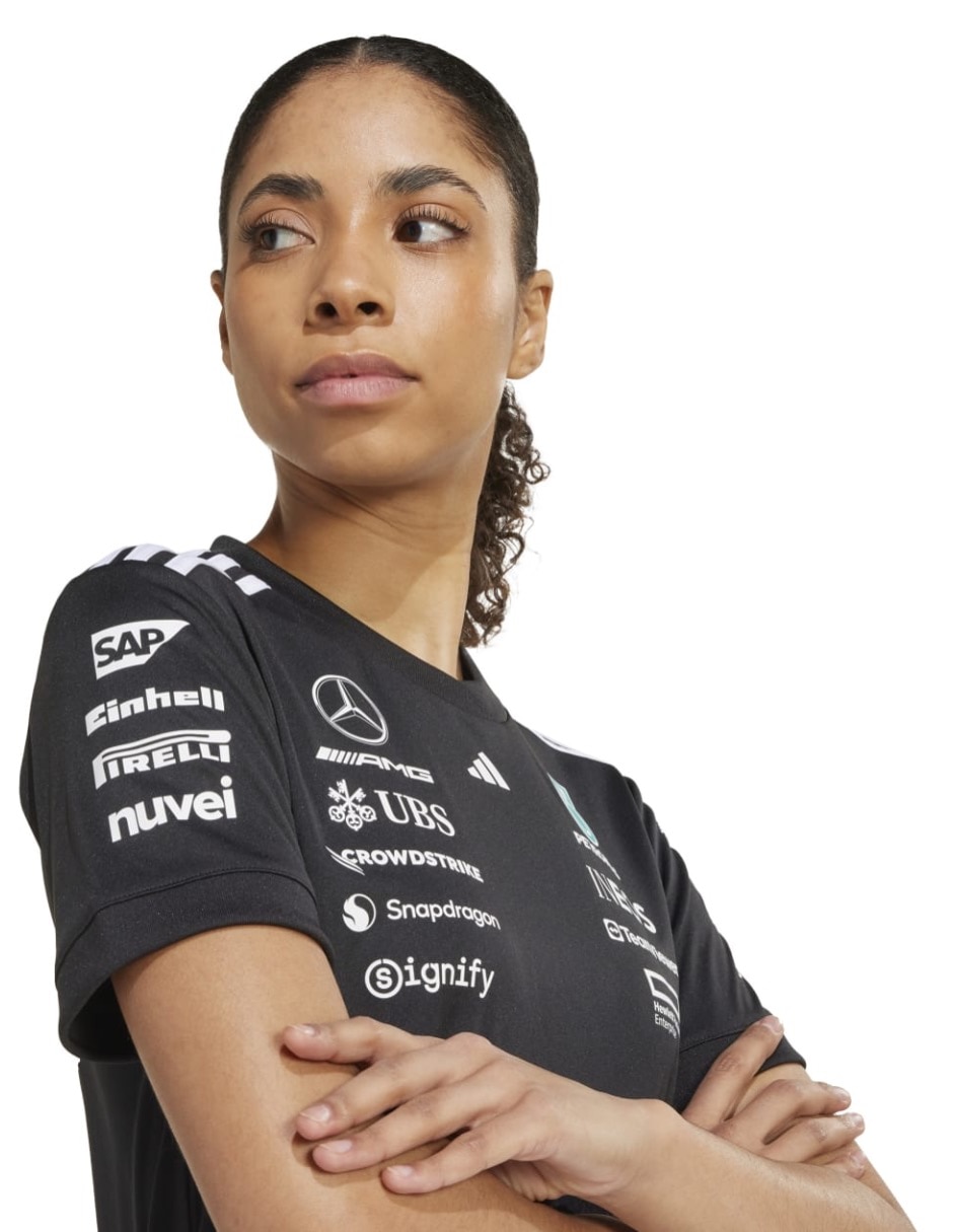 Playera manga corta Mercedes - Amg Petronas cuello redondo para mujer 5