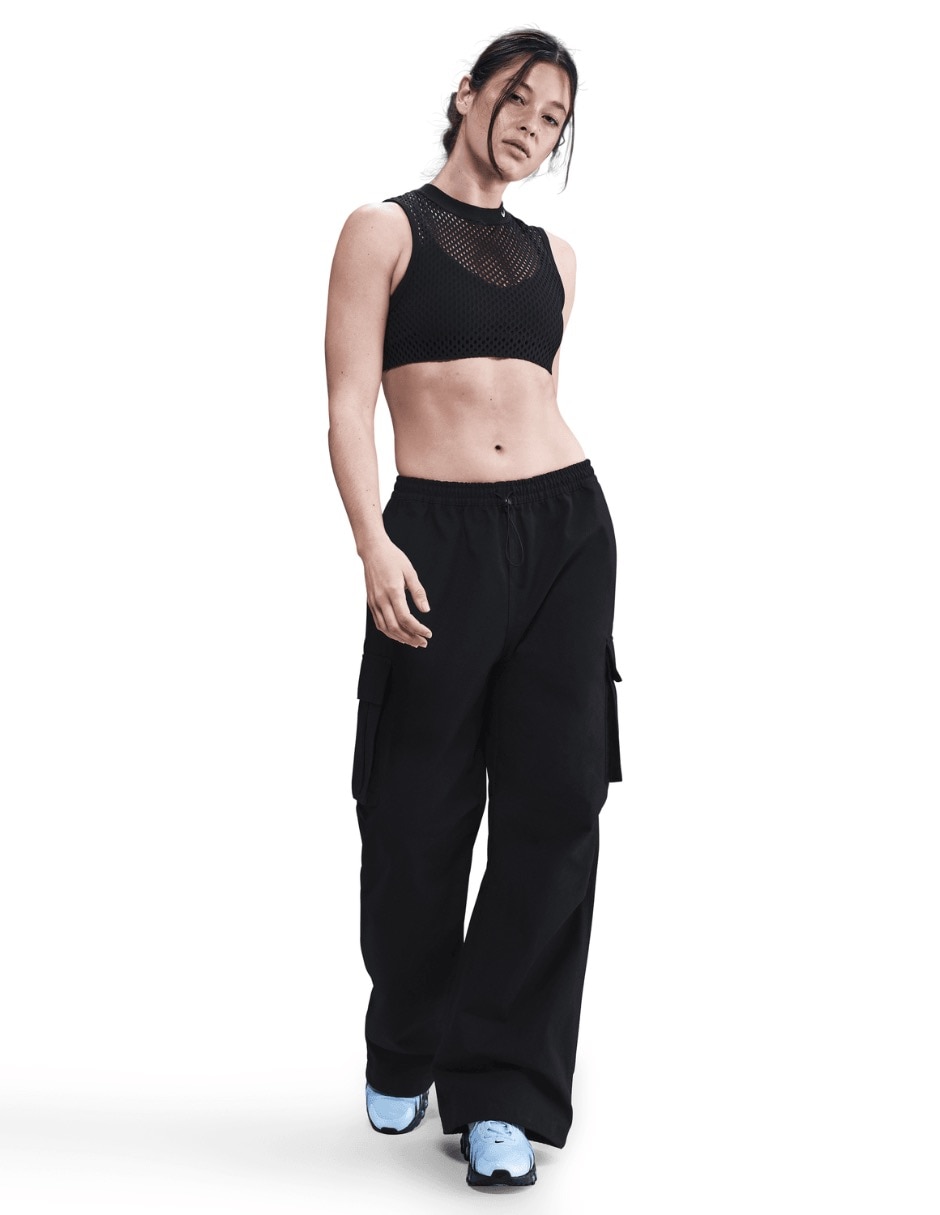 Pants regular con elástico para mujer