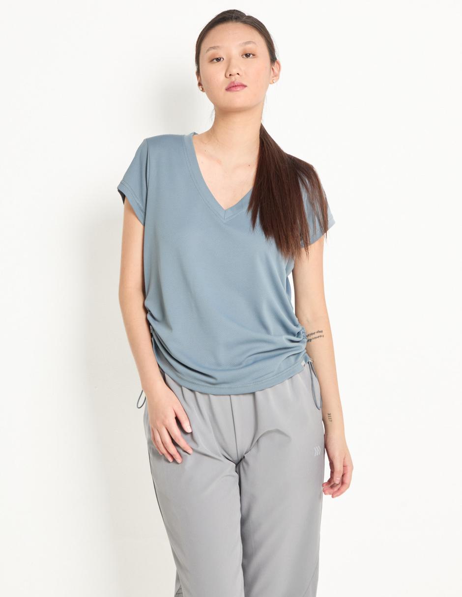 Playera Ropa Dkny Mujer Playera Manga Corta Dkny Cuello V Para Mujer