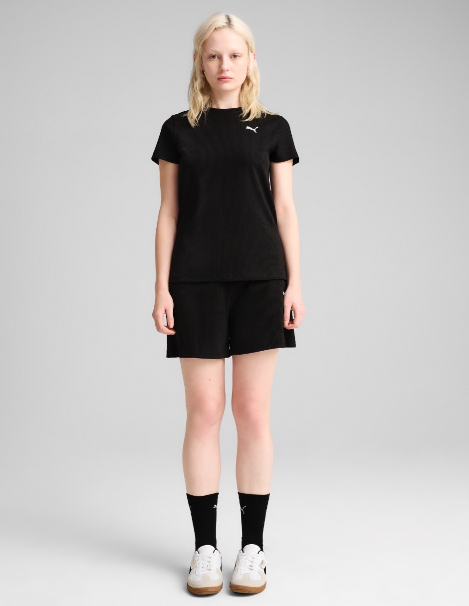 Playera manga corta Ess Elevated cuello redondo para mujer 5