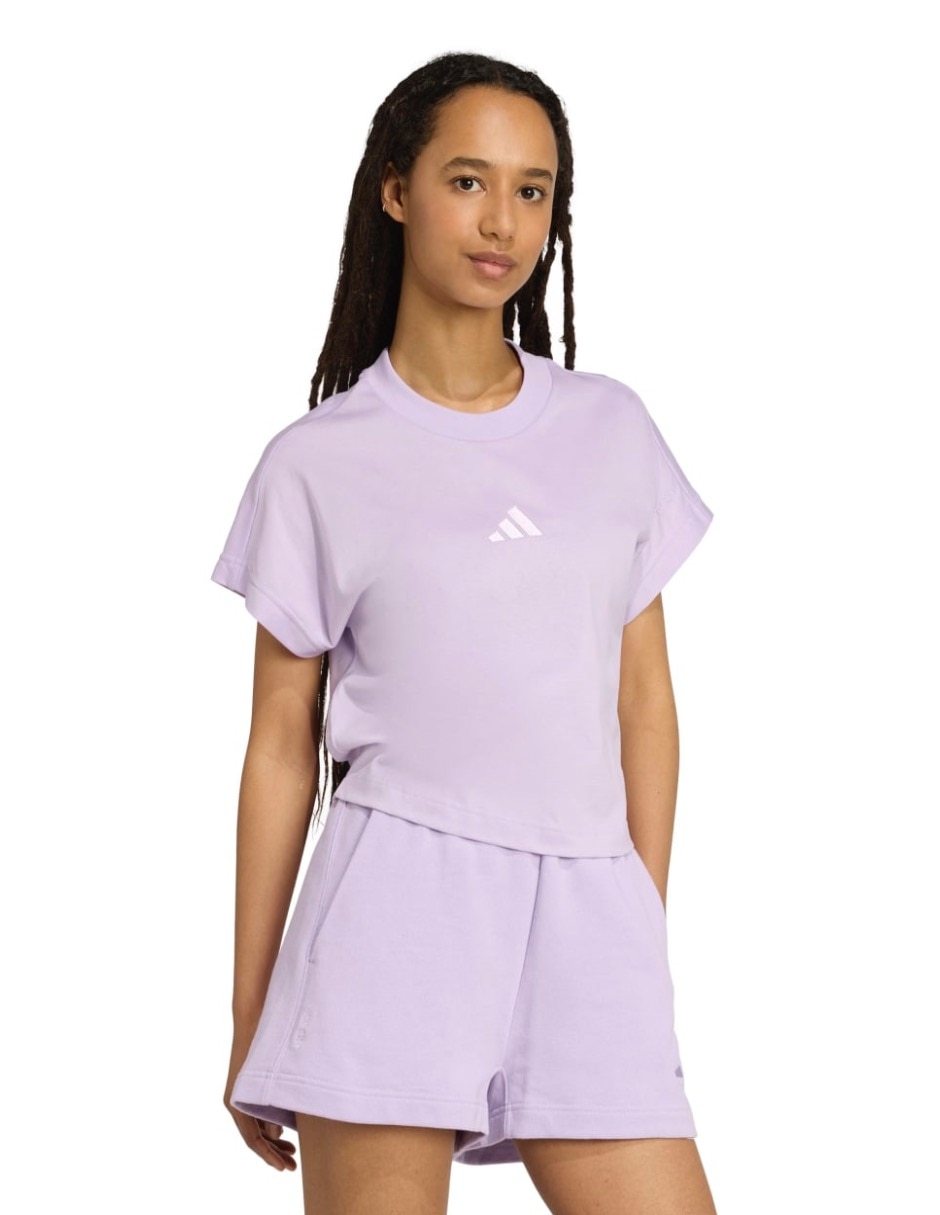 Playera manga corta All SZN cuello redondo para mujer 3