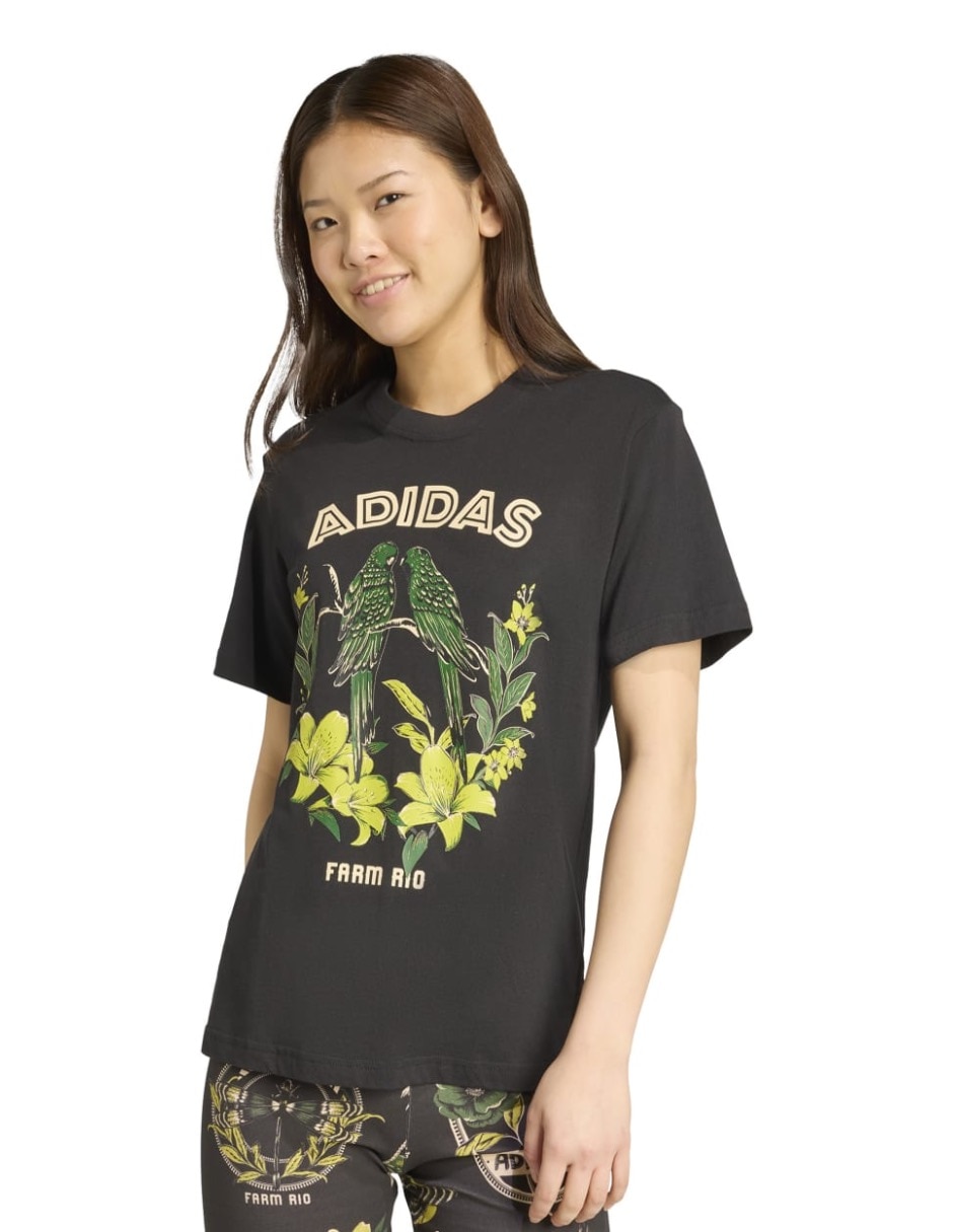 Playera manga corta Farm cuello redondo para mujer