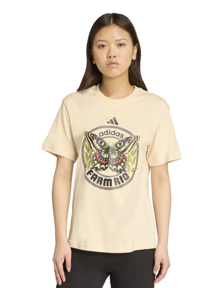 Playera manga corta Farm cuello redondo para mujer