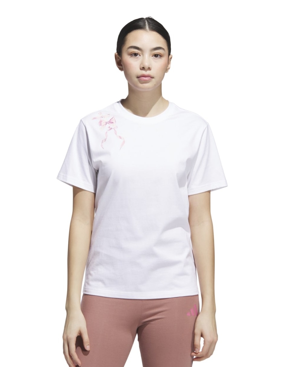Playera manga corta cuello redondo para mujer