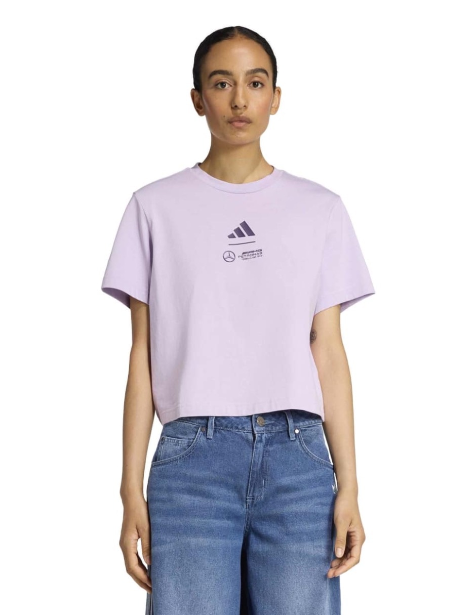 Playera manga corta Mercedes AMG- Petronas cuello redondo para mujer