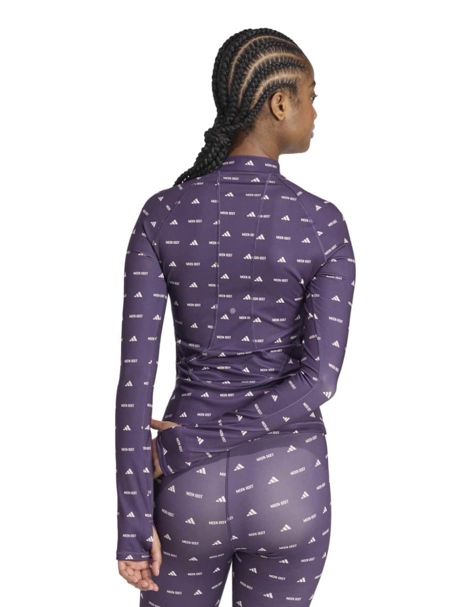 Playera manga larga Essentials cuello alto para mujer 2