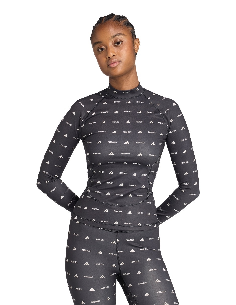 Playera manga larga Essentials cuello redondo para mujer Playera manga larga Essentials cuello redondo para mujer