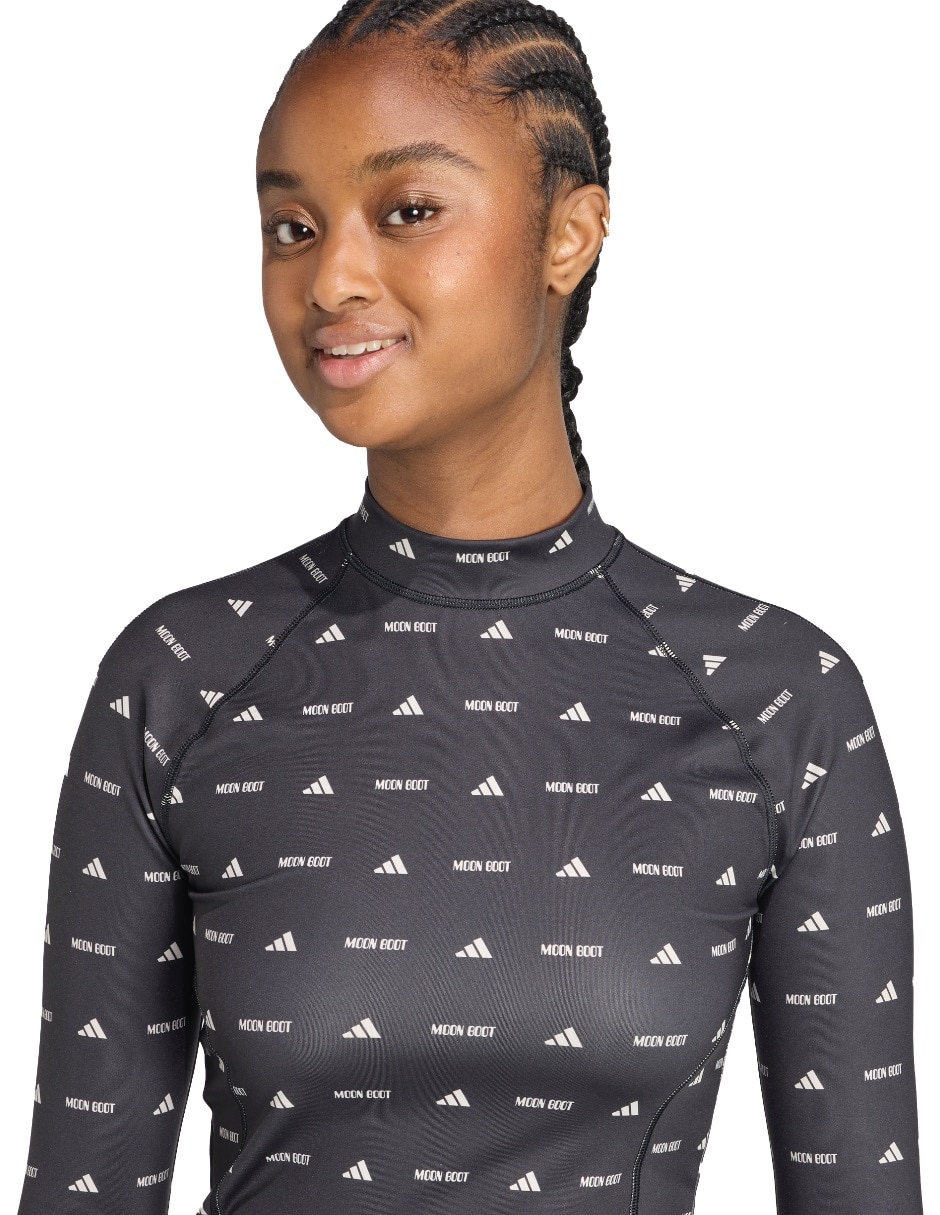 Playera manga larga Essentials cuello redondo para mujer 3