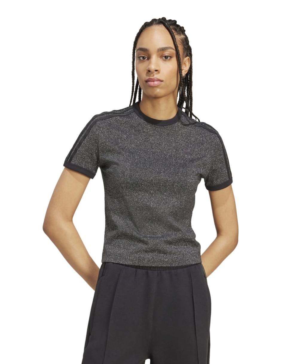 Playera manga corta Adicolor cuello redondo para mujer