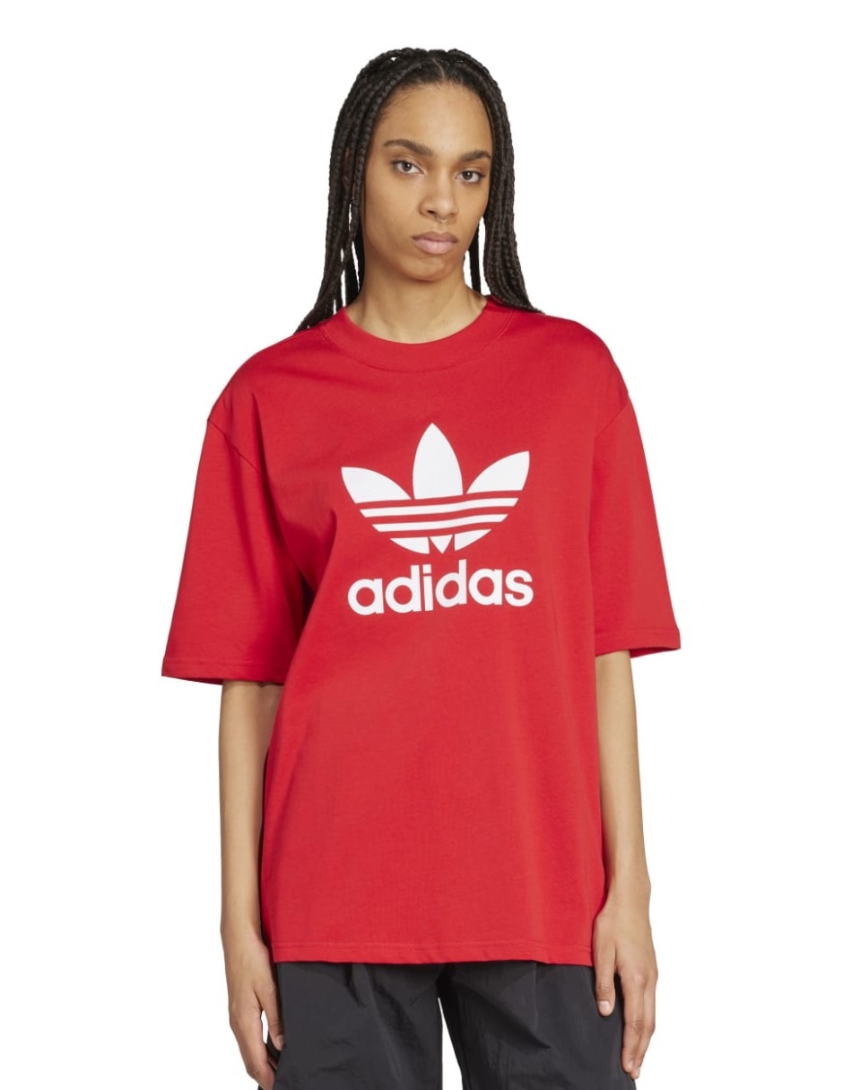 Playera manga corta Adicolor cuello redondo para mujer
