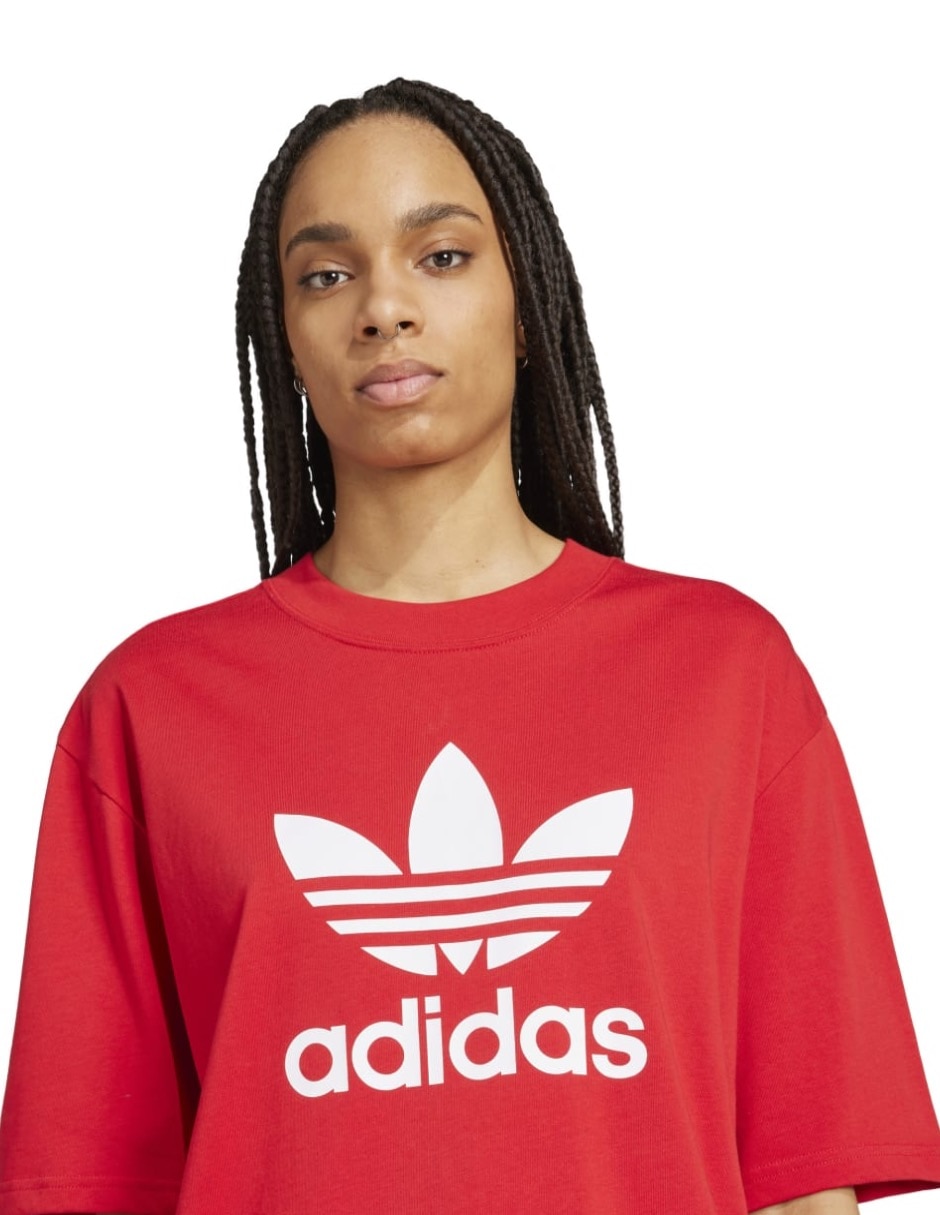 Playera manga corta Adicolor cuello redondo para mujer 5