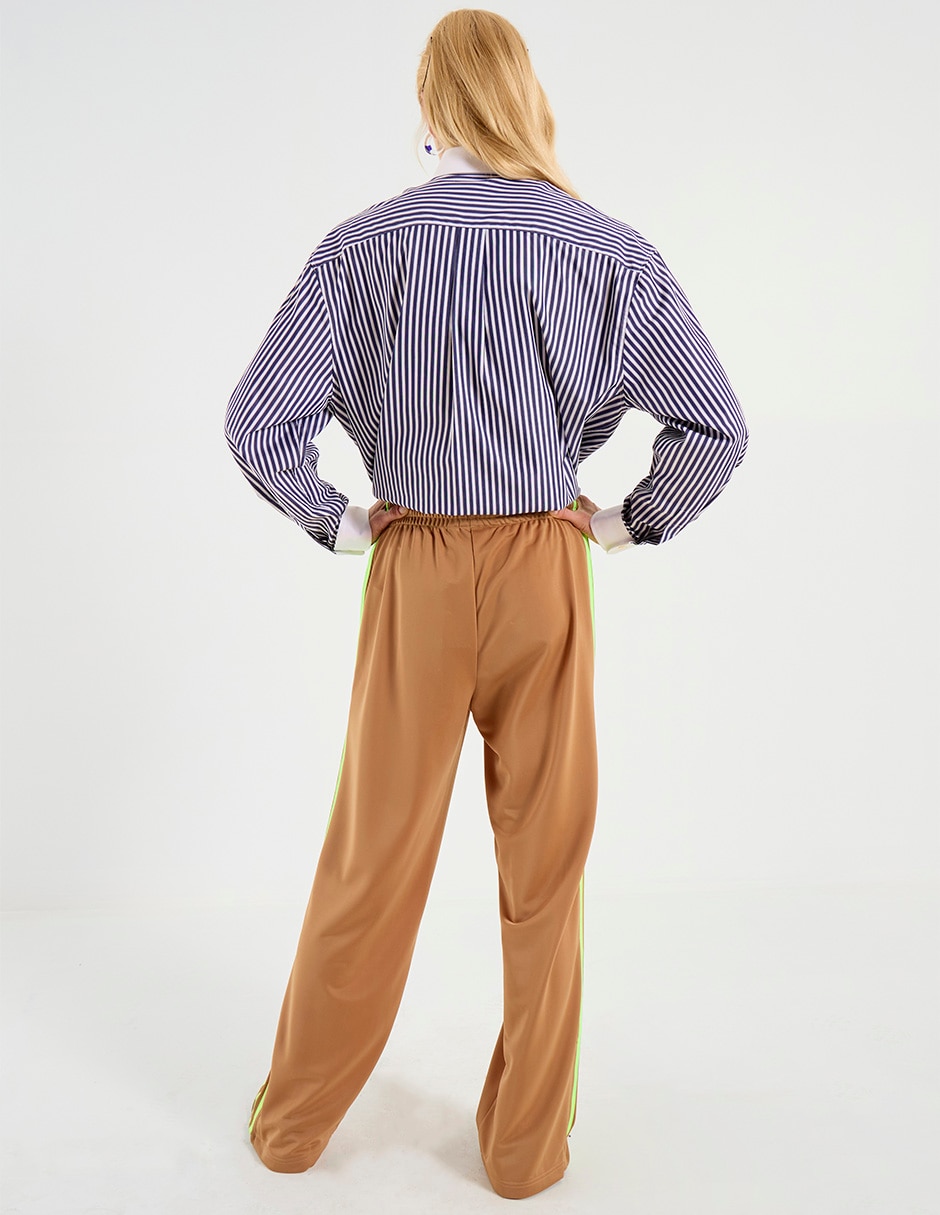 Pants regular con elástico para mujer 2