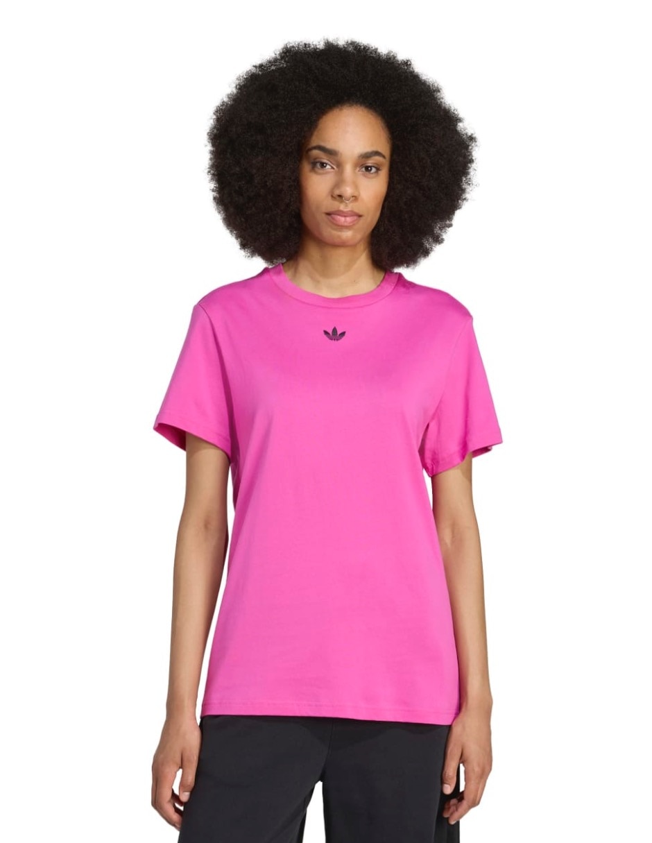 Playera manga corta Adicolor cuello redondo para mujer