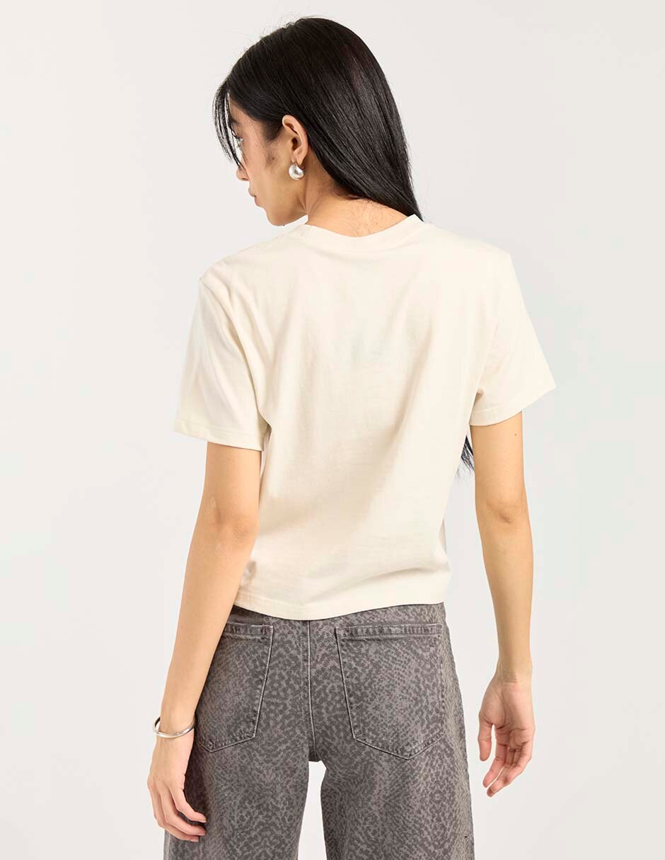 Playera manga corta cuello redondo para mujer 2