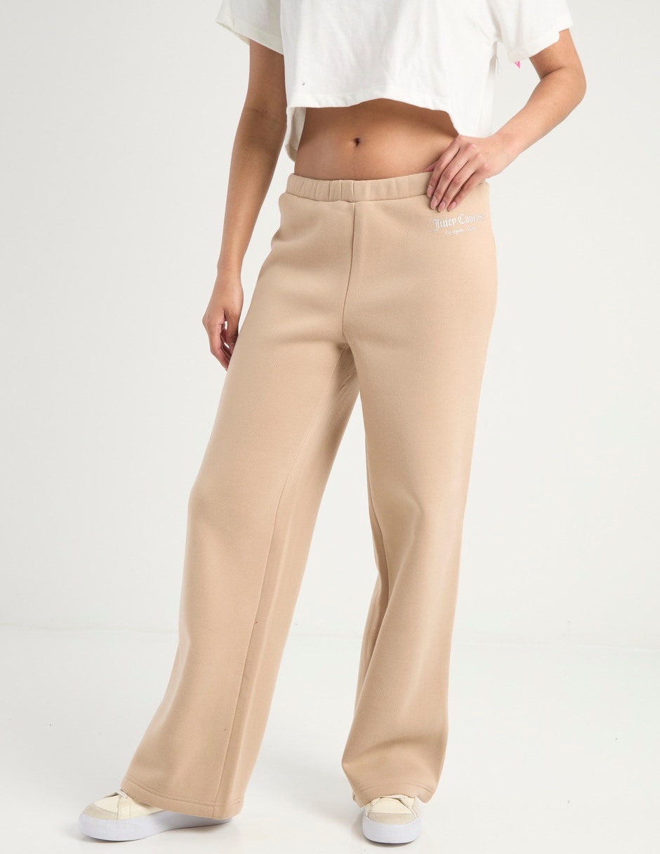 Pants regular con elástico para mujer