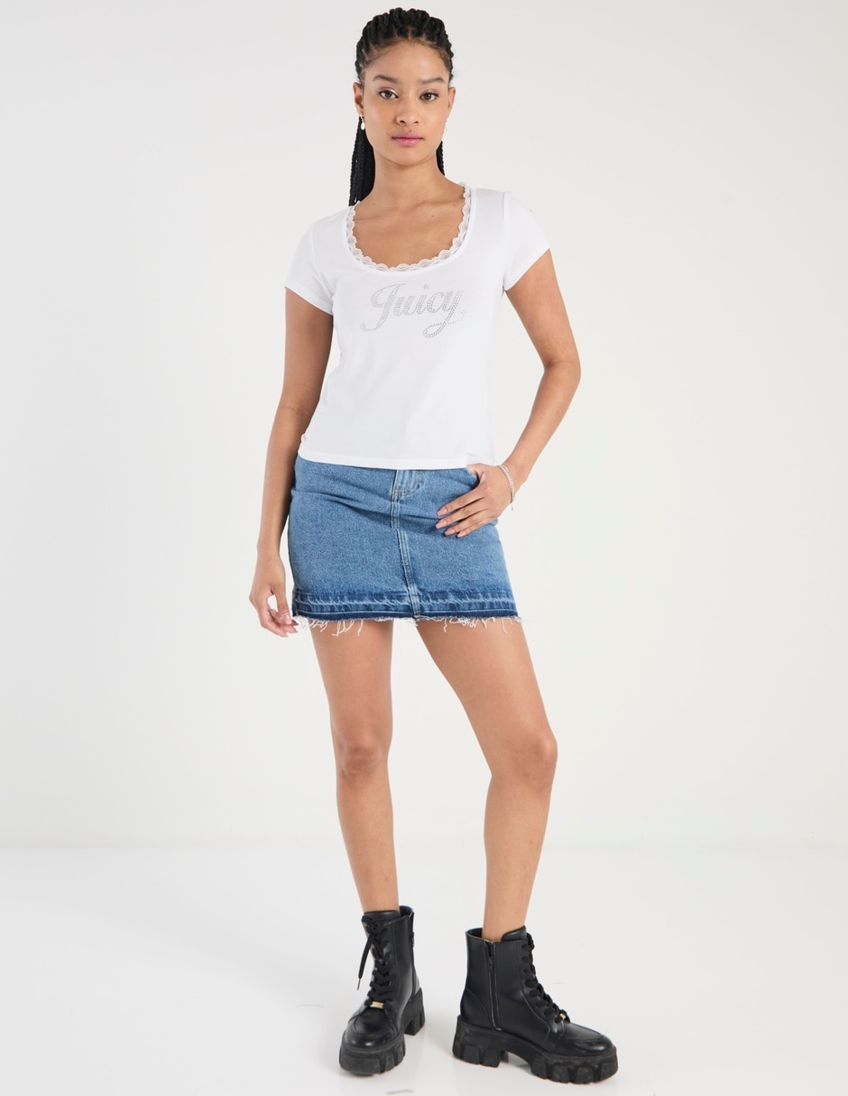 Playera manga corta cuello redondo para mujer 3
