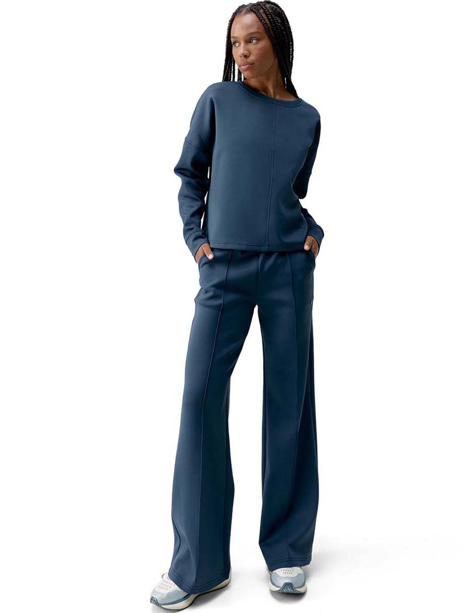 Pants straight con elástico para mujer 4