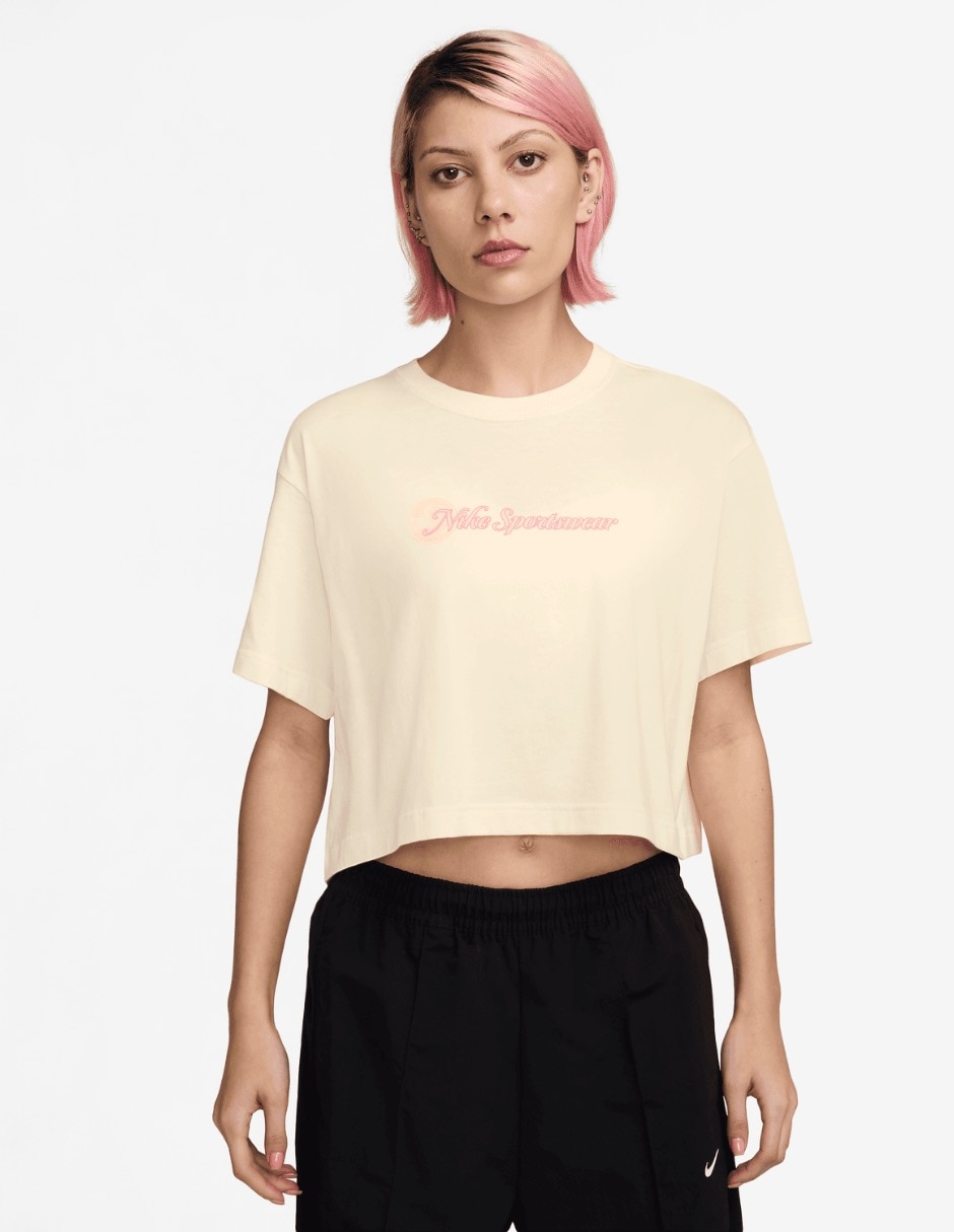 Playera manga corta Sportswear cuello redondo para mujer