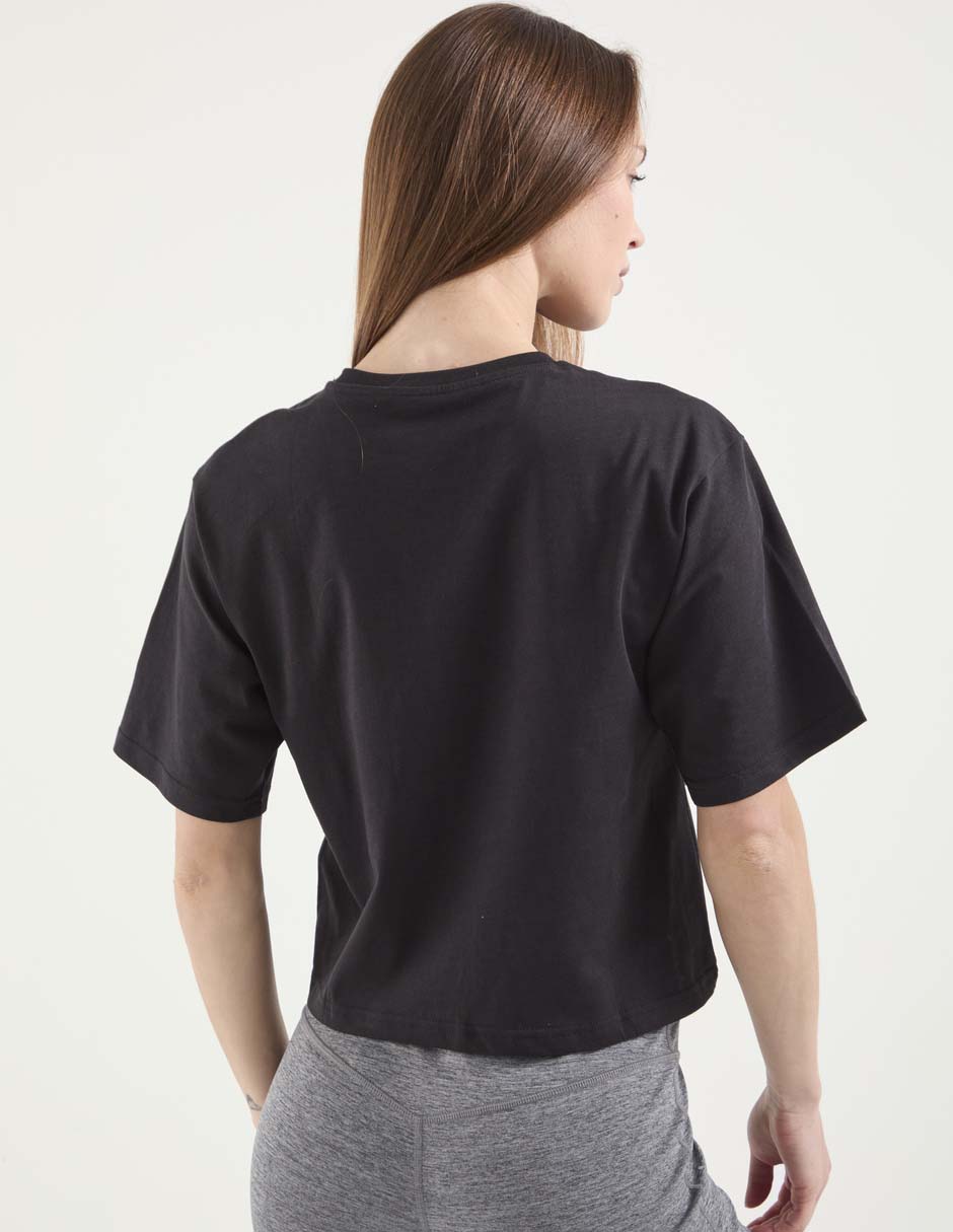 Playera manga corta essentials foundation cuello redondo para mujer 2
