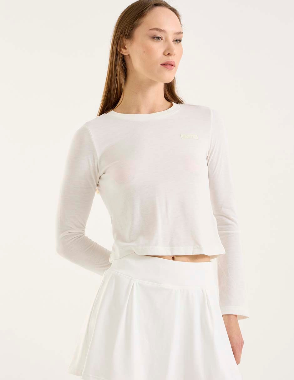 Playera manga larga Puma x Rosé cuello redondo para mujer 1