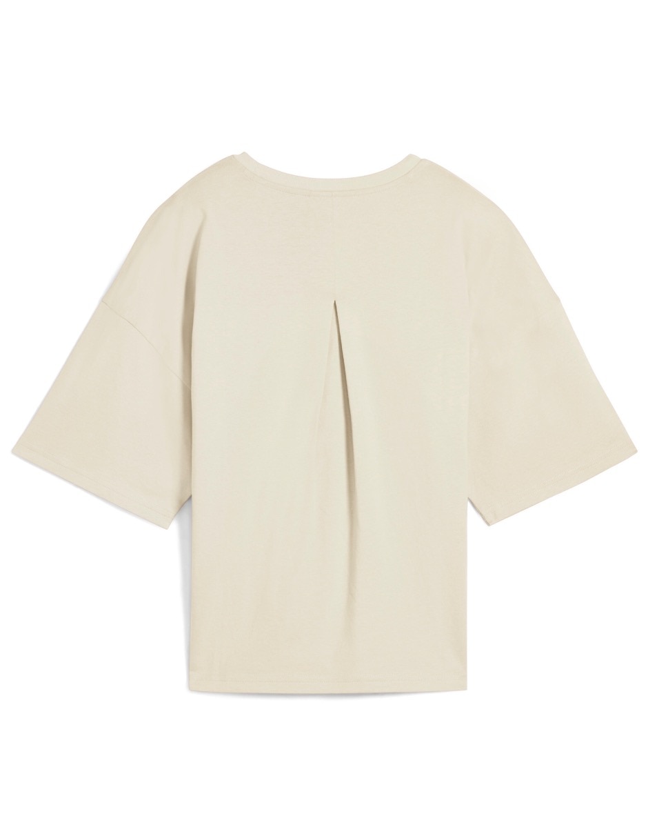 Playera manga al codo cuello redondo para mujer 2