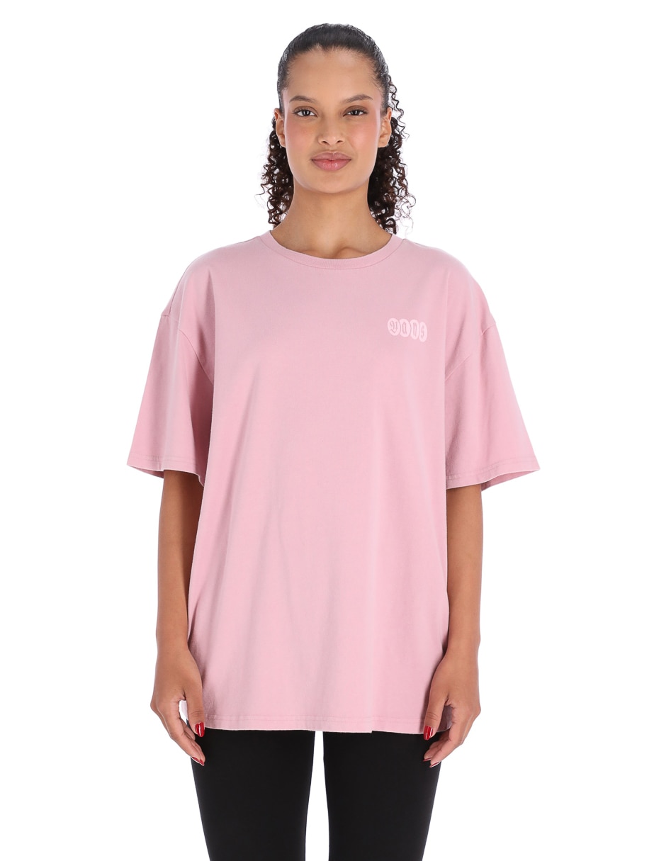 Playera manga corta cuello redondo para mujer