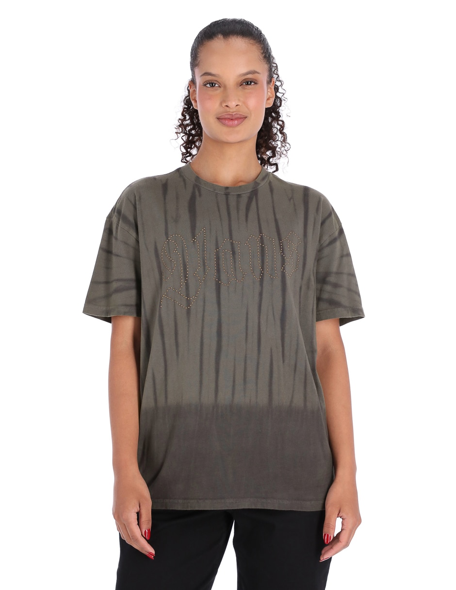 Playera manga corta cuello redondo para mujer